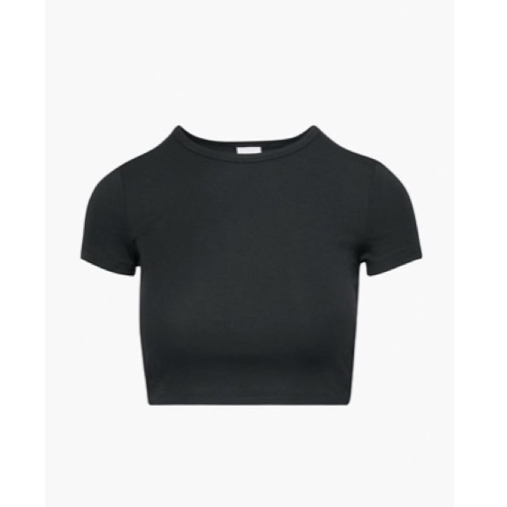 Sunday Best Soft Black Ribbed Crop Top
